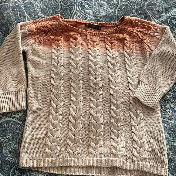 Beige and orange  ‘The Limited’ sweater size Large - Picture 1 of 4